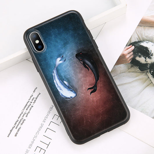 Funda para celular con diseño adorable de gatos, perros y peces - Image 13