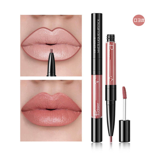 Labial Líquido 2 en 1 Mate y Perfilador - Tinte Rojo Ágata Profesional - Image 12