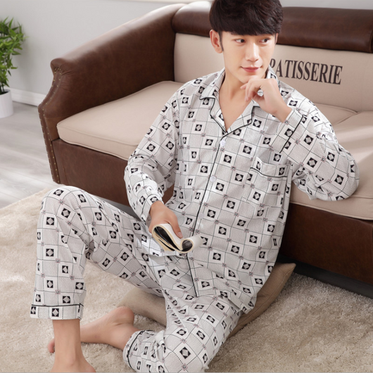Pijama de Algodón Tejido para Hombre - Conjunto de Descanso - Image 10