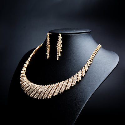 Collar de Novia Oro 18k con Cristales - Diseño Europeo - Image 2