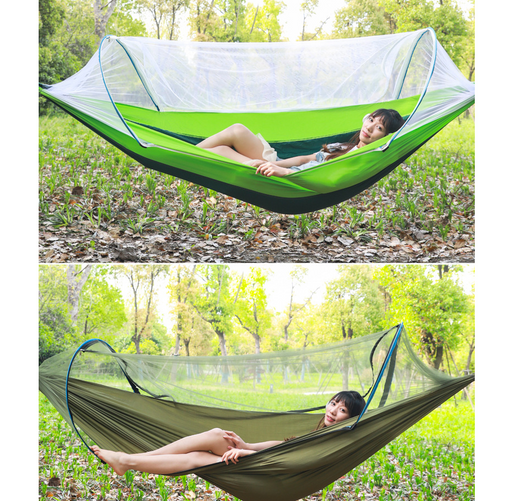 Hamaca Portátil Doble con Mosquitero para Camping y Aventuras - Image 6