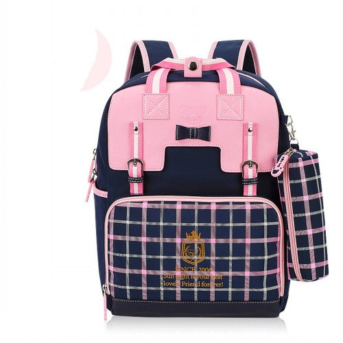 Mochila Escolar Coreana Estilo Cute para Niñas - Diseño Hombros Aligerados