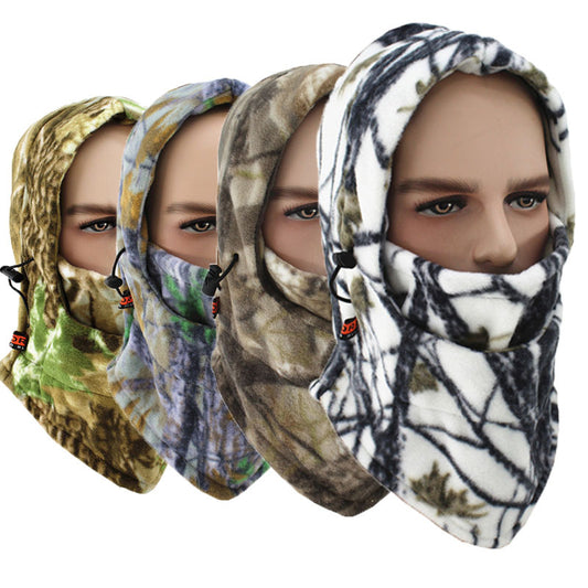 Capucha Táctica Multifuncional de Forro Polar Camuflado