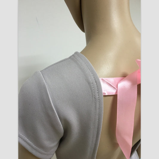 Vestido Elegante Espalda Descubierta con Detalles de Cinta - Image 2