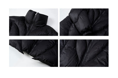 Abrigo de Invierno Grueso con Cuello de Pie Negro - Image 8