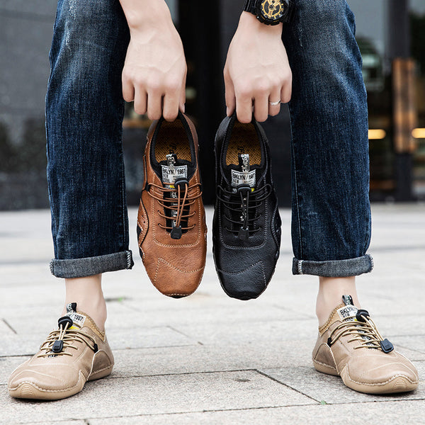 Zapatos Casuales de Cuero para Hombre - Diseño Transpirable y Versátil