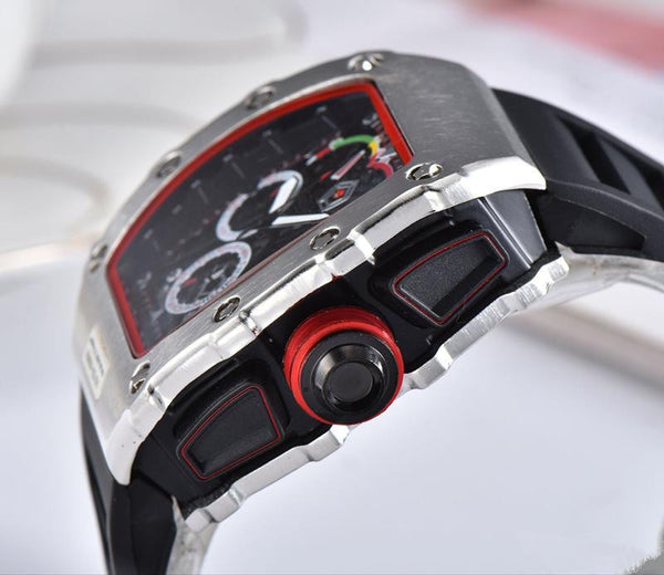 Reloj de Cuarzo para Hombre con Correa de Silicona Diseño Calavera
