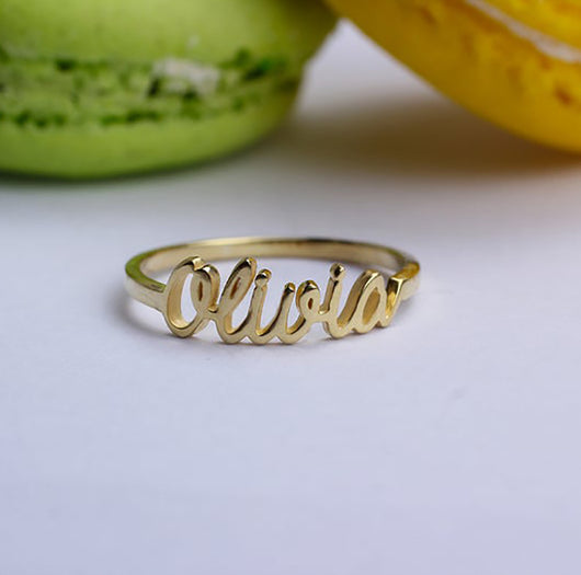 Anillo Personalizado de Acero Inoxidable con Letras del Alfabeto Inglés - Image 18
