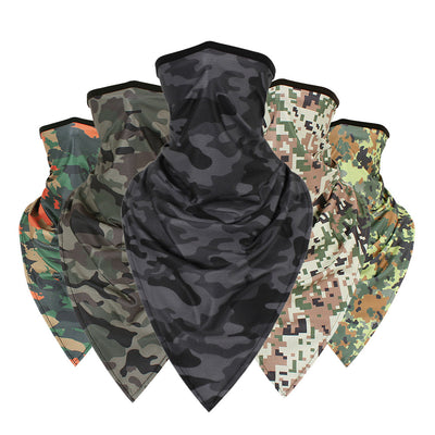 Pañuelo Triangular Camuflaje de Seda de Hielo de Secado Rápido