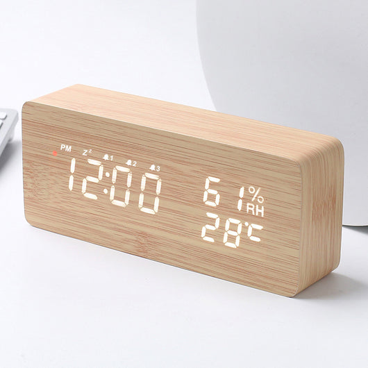 Reloj Digital LED con Control Remoto, Temperatura y Humedad - Image 6