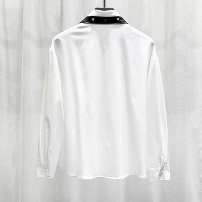 Camisa Patchwork de Manga Larga para Hombre - Estilo Moderno - Image 5
