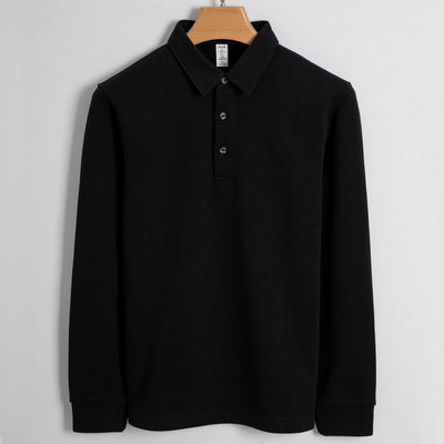 Polo Térmico de Algodón Elástico Forrado en Fleece para Hombre - Image 13