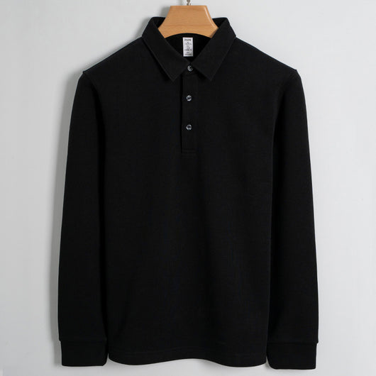 Polo Térmico de Algodón Elástico Forrado en Fleece para Hombre - Image 13
