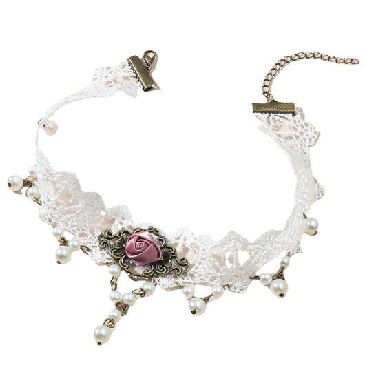 Collar de Encaje Blanco Elegante para Damas - Image 3