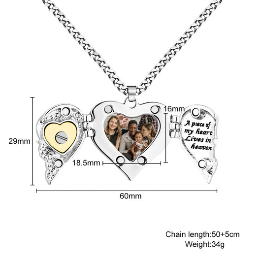 Collar con Alas y Foto Personalizable en Color - Image 10