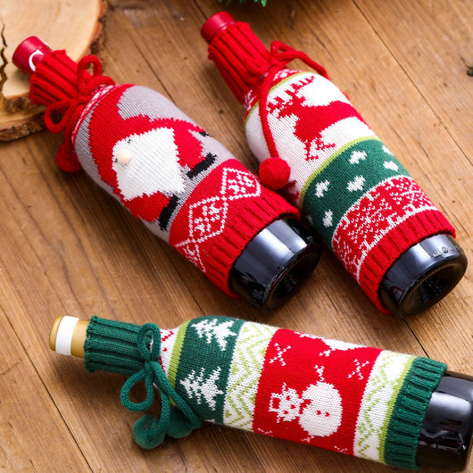 Conjunto Decorativo Navideño Tejido con Muñeco de Nieve y Reno - Image 8