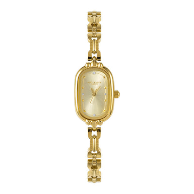 Reloj de Pulsera Ovalado Dorado Vintage Lujo Artístico Cuarzo - Image 5