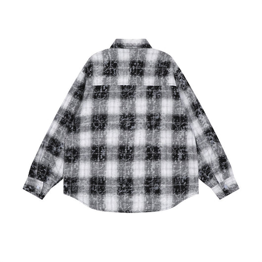 Camisa Cuadriculada Holgada de Manga Larga para Hombre - Image 18