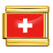 Dorado Background World Flag Photo Epoxy Italian Module Bracelet ICY0001CH Switzerland