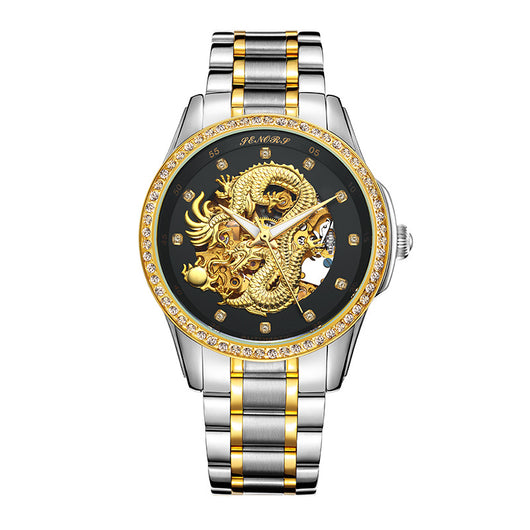 Reloj para Hombre con Dragón Dorado en Relieve - Image 11