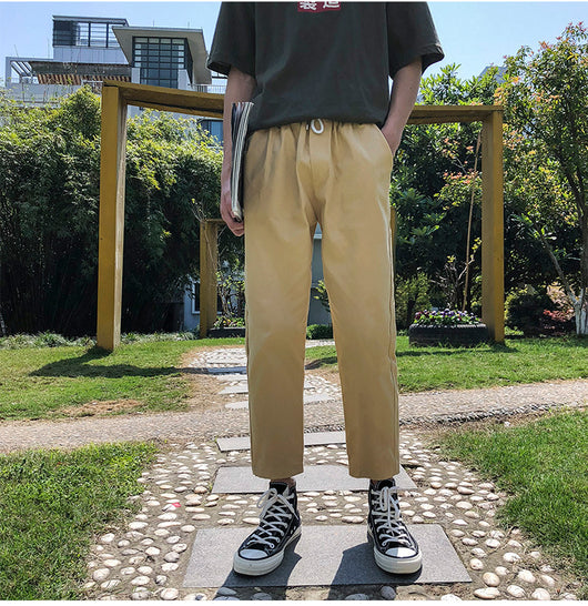 Pantalones Casuales Holgados para Hombre Estilo Harén Cropped - Image 13