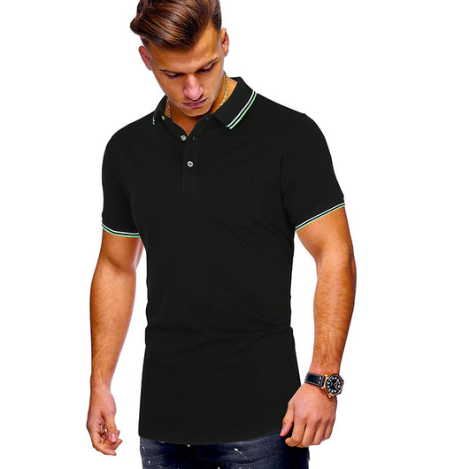 Playera de Rayas Multicolor con Costuras de Contraste
