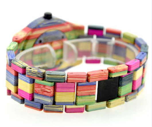 Reloj de Pareja en Madera de Bambú Teñida - Image 3