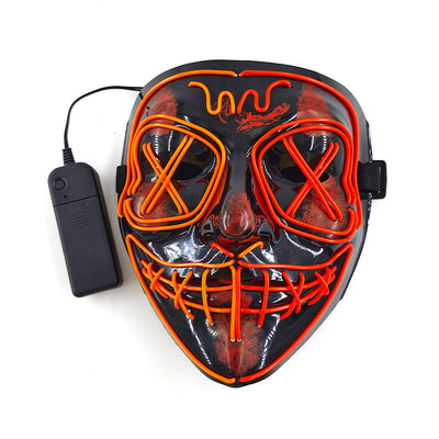 Máscara Facial Completa de Terror EL con Brillo para Halloween - Image 16