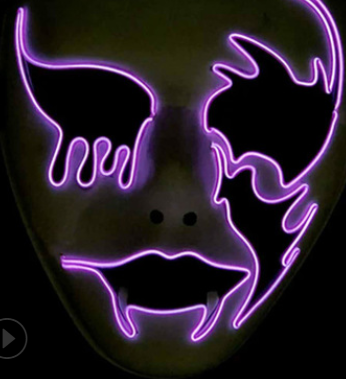 Máscara de Calavera LED Brillante con Alambre EL para Halloween - Image 8