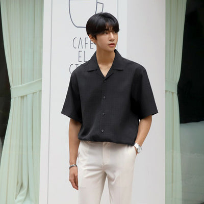 Camisa a Cuadros de Manga Corta para Hombre - Estilo Casual y Fresco - Image 2