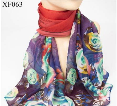 Pañoleta Estampada Primavera Otoño en Chifón Ligero - Image 23