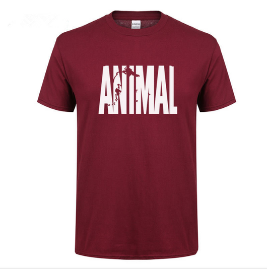 Camiseta de Algodón Puro para Hombre - Estampado Animal Alphabet, Diseño Casual de Verano - Image 15