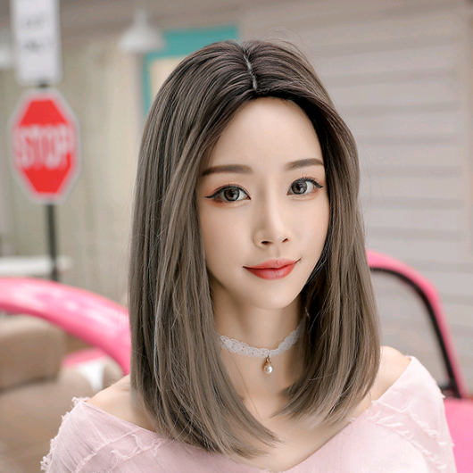 Peluca Larga Liso Realista - Cabello Sintético de Moda