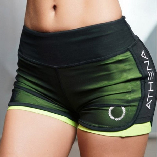 Shorts Deportivos Casuales para Mujer - Diseño Falso Doble - Image 3