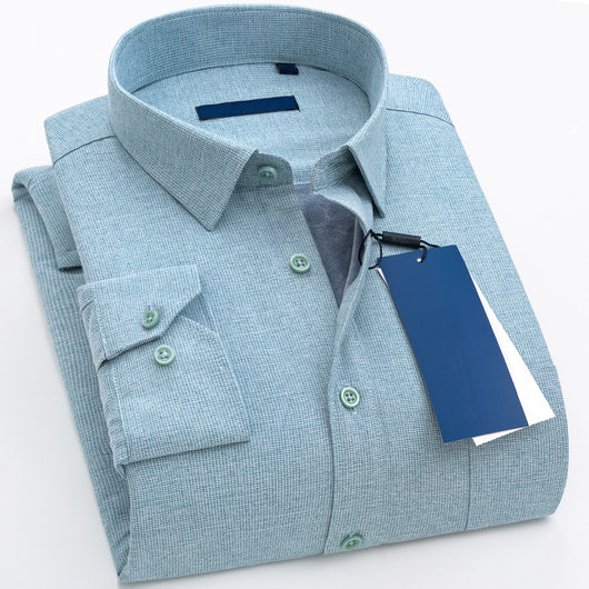 Camisa de Invierno para Hombre con Forro de Terciopelo - Estilo Casual Ejecutivo - Image 12