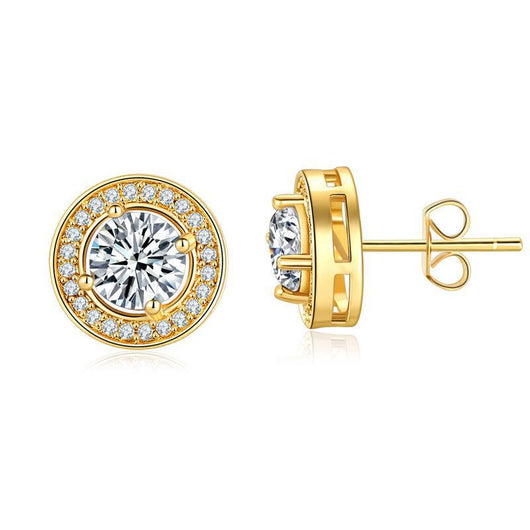 Aretes Hombre Circonita Diamante Completo Cielo Estrellado Redondos - Image 5
