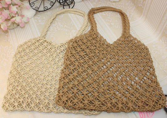 Bolsa Diagonal Tejida en Bambú y Ratán - Estilo Japonés, Coreano y Mexicano