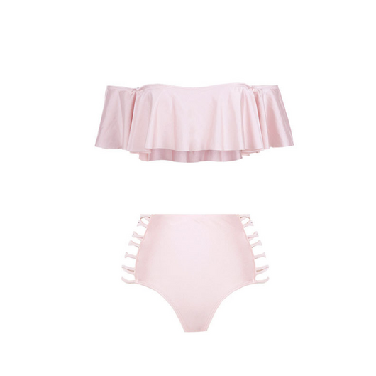 Bikini de Cintura Alta con Un Hombro y Abertura para Mujer - Image 7