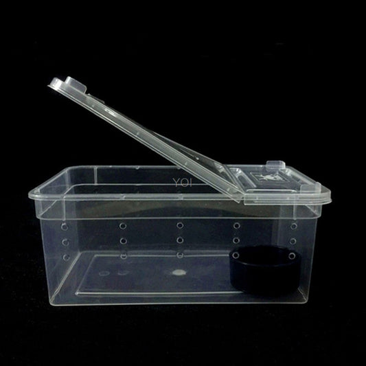 Caja de Alimentación Transparente para Reptiles