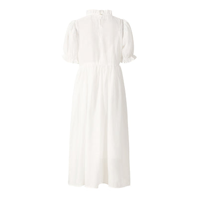 Vestido Vintage Francés Blanco Puro de Poliéster - Image 7
