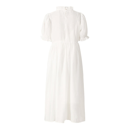 Vestido Vintage Francés Blanco Puro de Poliéster - Image 7