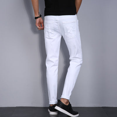 Jeans Slim Fit Elásticos Blancos para Jóvenes - Image 3