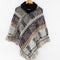 Poncho Cuello Alto Tejido para Otoño e Invierno
