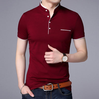 Camisa Casual de Algodón Puro con Cuello Mao - Image 6