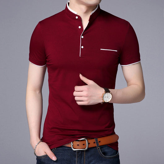 Camisa Casual de Algodón Puro con Cuello Mao - Image 6
