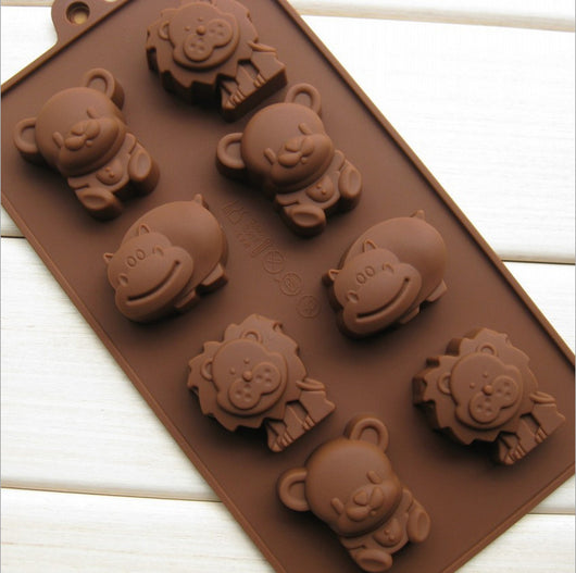 Moldes de Silicona para Repostería - Formas de Animales Hipopótamo, León y Oso - Image 2
