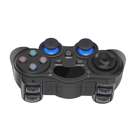 Black wireless gamepad with dual analog joysticks, D-pad, and colorful A, B, X, Y action buttons. - Image 2