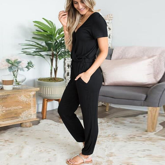 Jumpsuit Mujer Escote en V Cruzado - Image 13