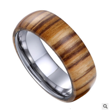Anillo de Tungsteno 8mm para Hombre - Diseño Clásico Cómodo con Acabado Plateado - Image 3