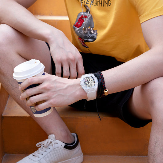 Reloj Luminiscente para Hombre con Caja Transparente - Image 3